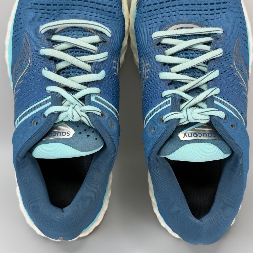 Saucony Triumph 17 Womens 6 Wide Running Shoe Blue White Trainer Lace Up Sneaker - Picture 8 of 16
